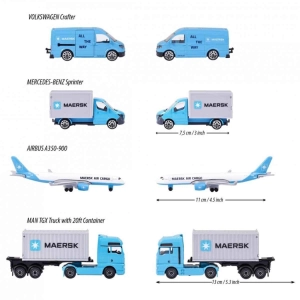 Majorette Maersk Temalı Lojistik 4'lü Koleksiyon Paketi