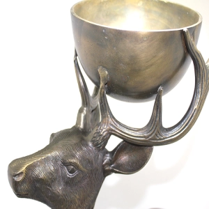 Metal Geyikli Kase 77 Cm