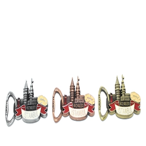 Metal İstanbul Temalı Yöresel Magnet Açacak Model 3