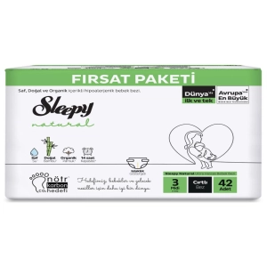 Natural Bebek Bezi Fırsat Paketi 3 Beden 42 Adet