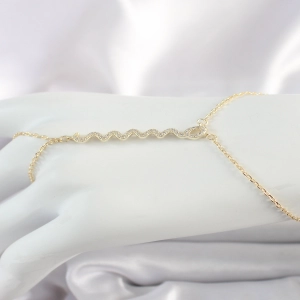 Pirinç Gold Renk Zirkon Taşlı Yılan Model Kadın Şahmeran