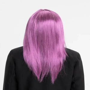 Rose Pembe Düz Kesim Peruk